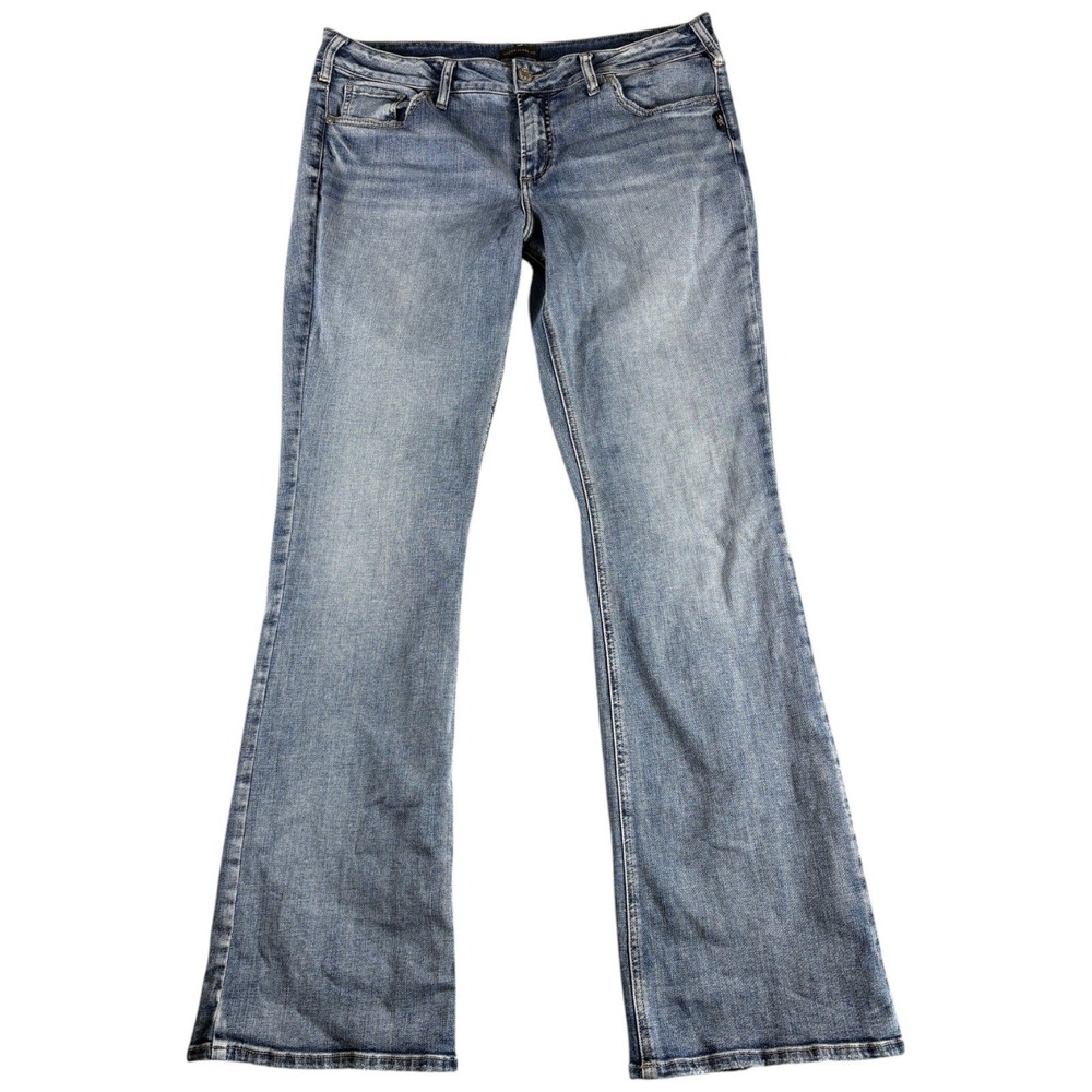 Silver Jeans Co. Suki Bootcut Jeans Womens 36/35 Blue Denim Light Wash Mid Rise